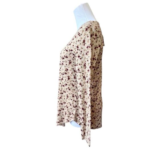 Maurices Prairie‎ Floral Soft Yellow Henley Knit Top SMALL Casual Coquette NWT - Picture 2 of 10